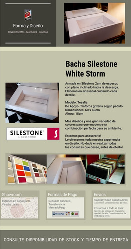 Imagen 2 de 9 de Bacha Silestone White Storm, Baño, Nova - Forma Y Diseño