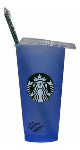 Vaso Starbucks Reutilizable Cambia Color Bebidas Frías