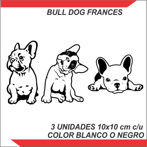 Adhesivos Stickers Bull Dog Frances