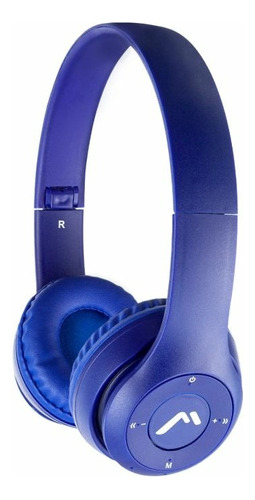 Audífonos Bluetooth Mitzu Diadema Manos Libres Color Azul