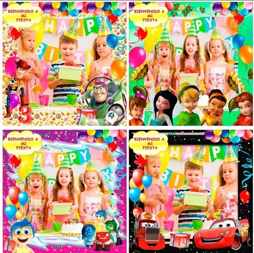20 Diseños Coroplast 100x100cm Editables Psd Cumpleaños