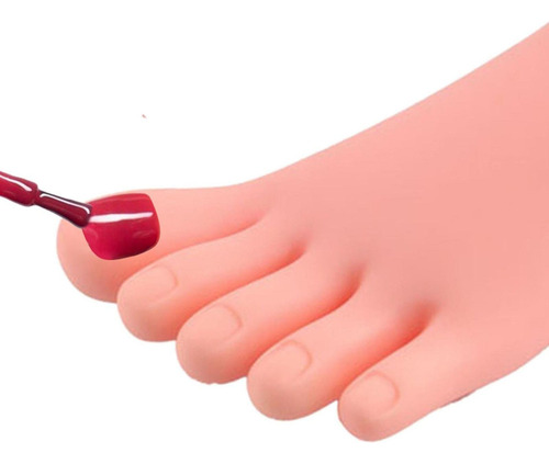 Navidad Práctica Pie Falso Modelo Uñas Arte Izquierda