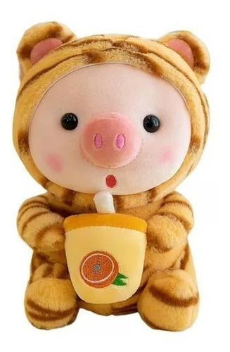 Peluche Cerdito - Tigre , Para Niños, De 25cm Kawaii Cosplay