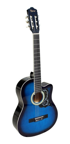 Guitarra Acustica Importada Azul Nylon Freeman + Funda