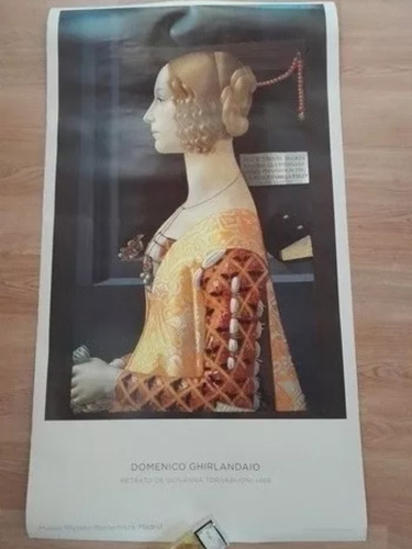 Póster Retrato Juana Tornabuoni - Ghirlandao 50x88cm. (Usado)