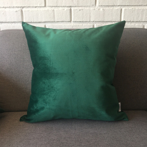 Funda Cojín Decorativo Felpa Verde 50x50