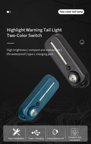 D Linterna Policial Recargable Por Usb Con Luz Trasera For