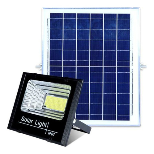 Reflector Solar 100w Lampara Led Panel Solar Control Remoto