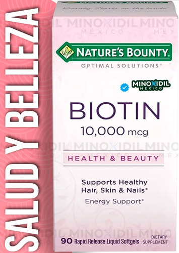 Cabello Hermoso Biotina 10,000 Mcg 90 Softgels