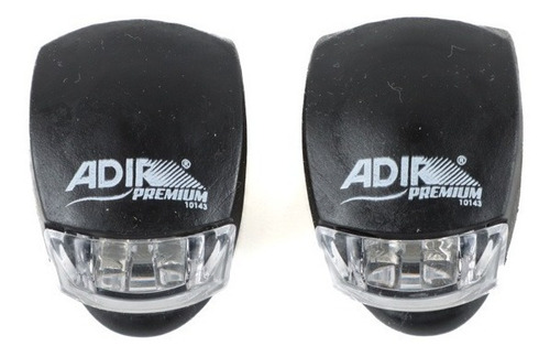 Juego De Linternas De Silicon Para Bicicleta Adir 10143 Color Negro