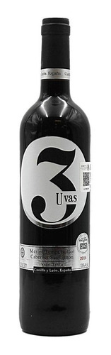 Pack De 4 Vino Tinto 3 Uvas Merlot-tempranillo-cab Sauv 750