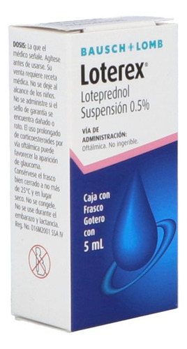 Loterex 0.5 % Caja Con Frasco Gotero 5 Ml