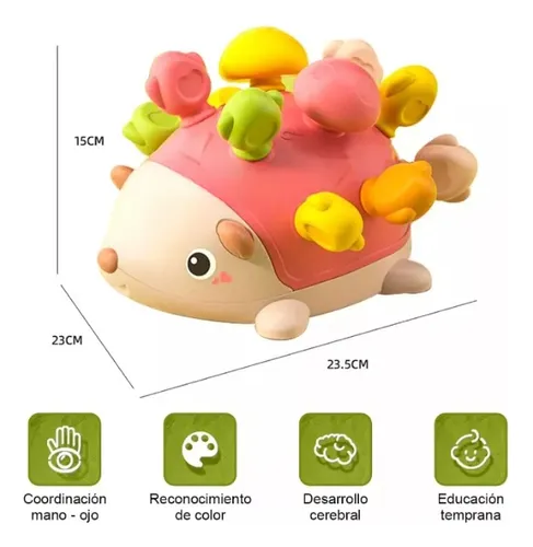 Juguete Pequeño Erizo Educativo Para Bebés Juego De Encaje