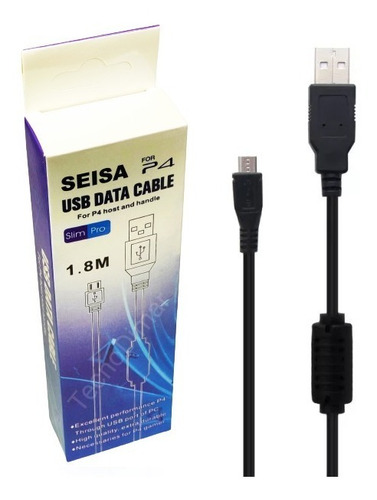 Cable Joystick Para Ps4 Carga Y Datos Micro Usb 1,8m Filtro