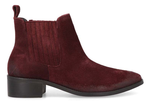 Botin Pasqualini Fogo Bordeaux Para Dama