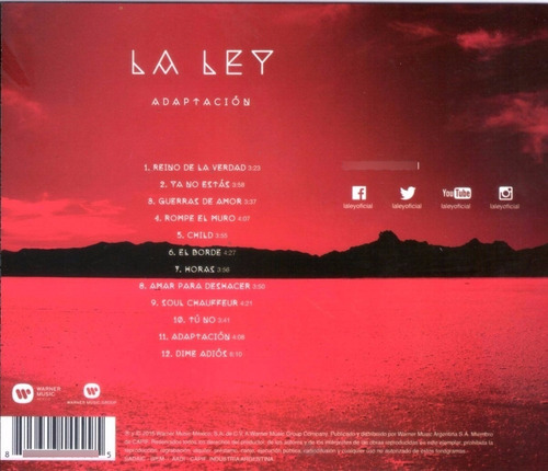 Imagen 2 de 2 de La Ley - Adaptacion Cd Nuevo Sellado