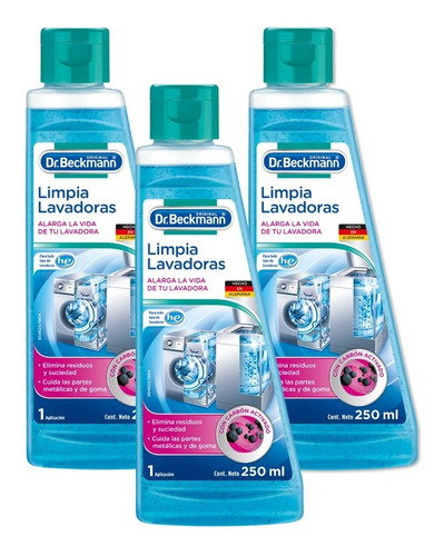 Dr. Beckmann Limpia Lavadoras - Pack X3