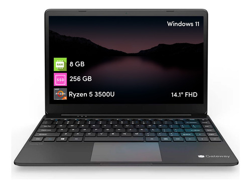 Notebook Gateway Ultra Slim Ryzen 5 8gb 256ssd 14 Fhd Negro