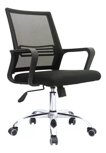 Silla Ergonomica Oficina Giratoria Ergoclass® Gerente Foxi Color Negro