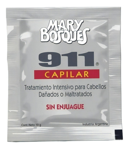 Baño Crema Mary Bosques 911 Sin Ejuague Pelo Dañado Caja X36