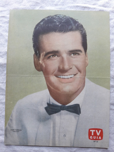 Antiguo Poster Revista Tv Guia N° 10 James Gardner Maverick