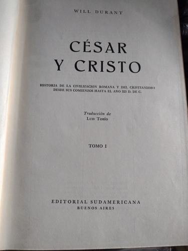 César Y Cristo  Tomo I Wiil Durant Atr Vid