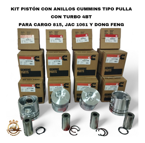 Kit Pistón Y Anillo (tipo Pulla) Con Turbo 4bt, Cargo 815