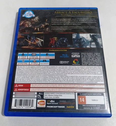 Dark Souls Iii Standard Edition Bandai Namco Ps4 Físico (Usado)