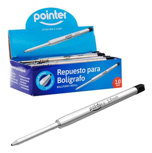 Caja 50 Repuesto De Bolígrafo Ballpoint Refill 1.0mm Pointer