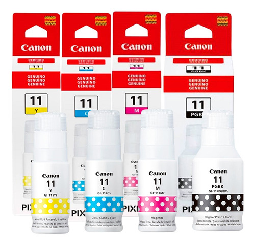 Pack De Tintas Canon Gi-11 Cmybk Para G2160 / G3160