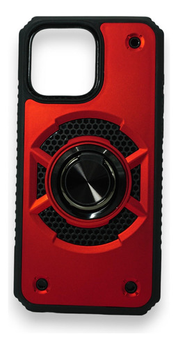 Case Uso Rudo Anillo Nvo Diseño Rojo Para iPhone 12/12 Pro