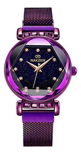 Kicadn Relojes Para Mujer Cielo Estrellado Diamante Cuarzo P