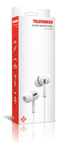 Fone De Ouvido In Ear Cabo P2 1.2 Metros Tfh150 Branco