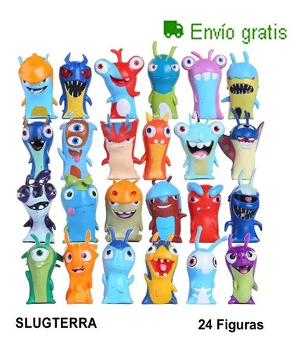 24 Bonecos Colecionáveis De Slugterra Bajoterra