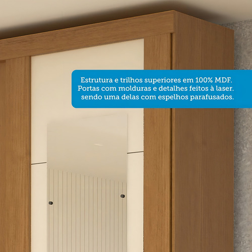 Guarda-roupa Casal 160cm 2 Portas De Correr Com Aawt