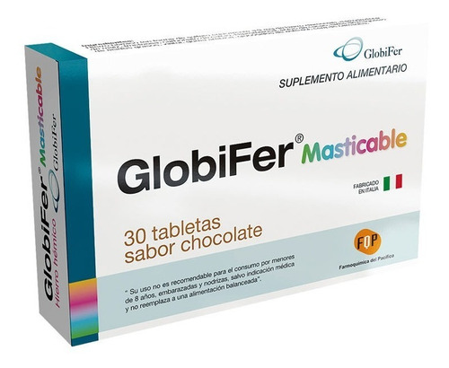 Globifer 30 Comprimidos Masticables (hierrro) Sabor Chocolat