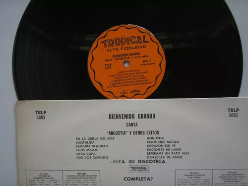 Disco Vinil-bienvenido Granda-canta Angústia-(impecável)