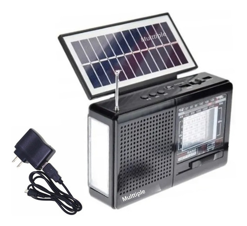 Radio Panel Solar Bluetooth Fm Am Sw Usb Memoria Sd Linterna