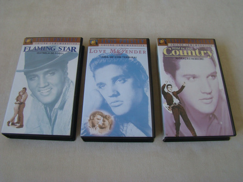 Lote 3 Vhs - Elvis Presley - Semi-novos