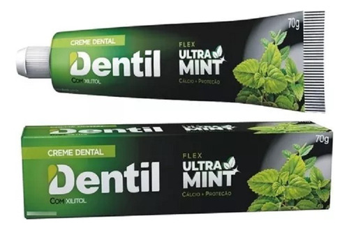 6 Unidades Creme Dental Sem FlĂșor Menta Xilitol 70g Dentil