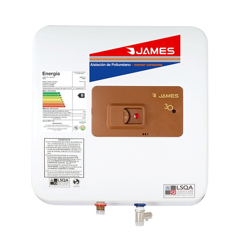 Calefon James Cobre 30 Lts Poliuretano Inyectado Eternos Pcm