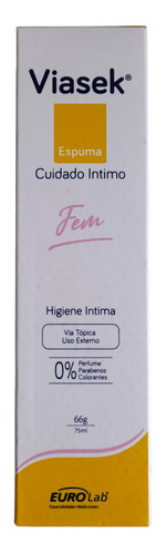 Viasek Fem Espuma Cuidado Intimo Ph 4,5 75ml Higiene Femenin