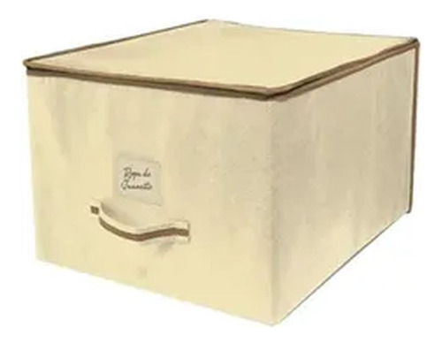 Caja Organizadora De Tela C/tapa 40x50x25cm Beige