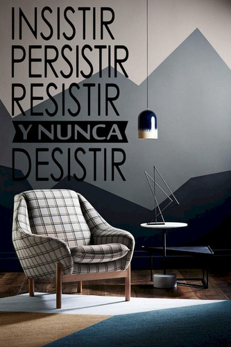 Imagen 1 de 5 de Vinil Decorativo Para Pared Frases Letras Insistir, Resistir