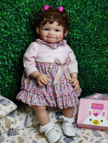 Bebé Reborn Original Cuerpo Algodón 60 Cm Loreyma Doll