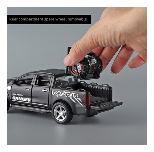 1: Vehículo De Camioneta Desmontable Modelo De Aleación Ford Color Rojo
