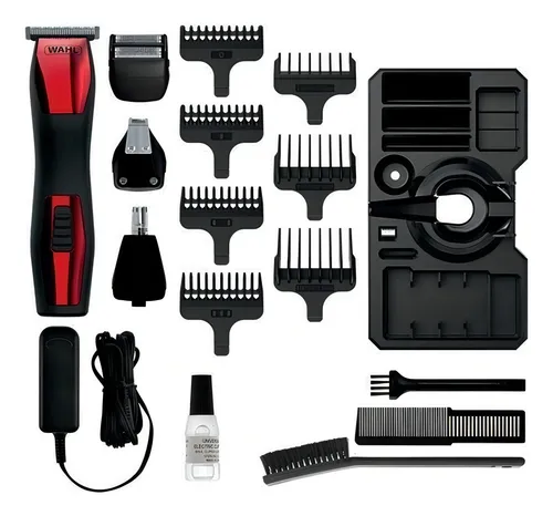 Aparador De Pelos Wahl Groomsman T-pro Vermelho Bivolt Cor Bordô