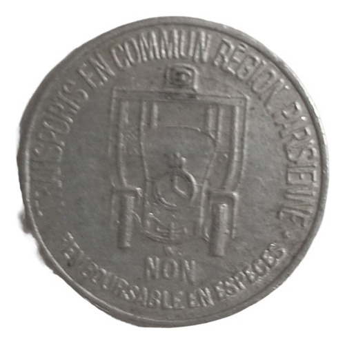  Moneda  Francia 1921 Parcours 35 Centimes Token 