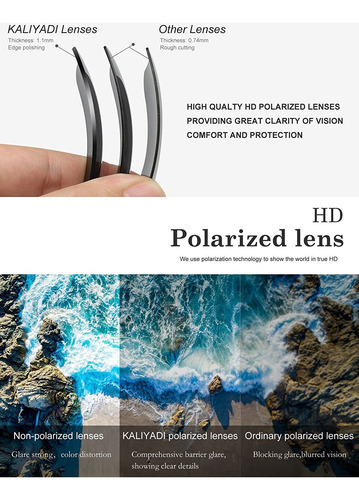Gafas De Sol Kaliyadi Polarizadas Semisin Montura Con Bloque