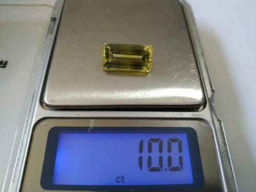 Berilo Amarelo Natural Extra, Heliodoro 01 Retangular 10 Ct Amarelo